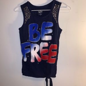 Justice be free tank top youth size 14